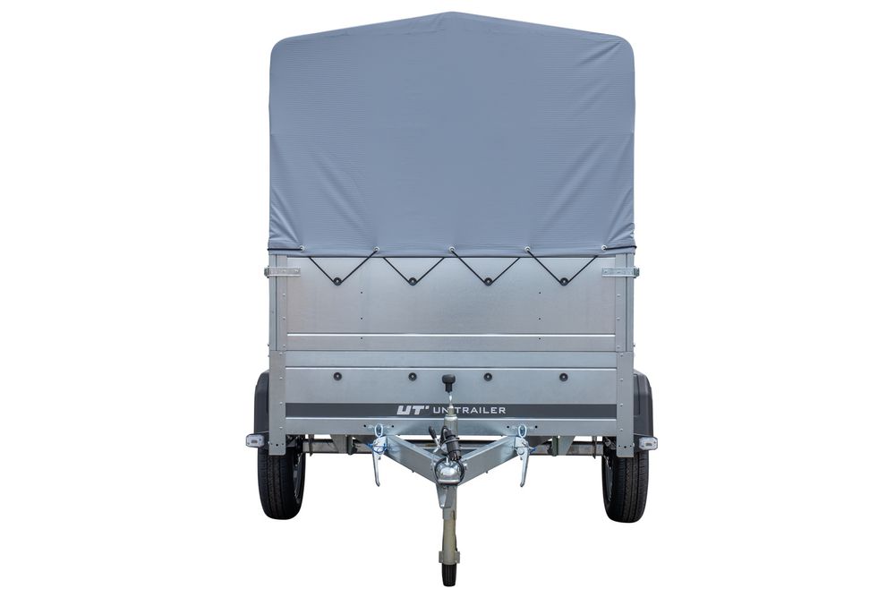 Pkw Anhänger 750 kg ungebremst GARDEN TRAILER 201 KIPP mit zusätzlichen Bordwänden, Stützrad, Hochplane und Hochspriegel