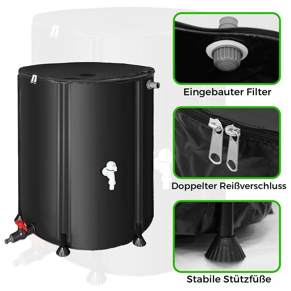 Regentonne 1000L faltbar Regen – Einsatz