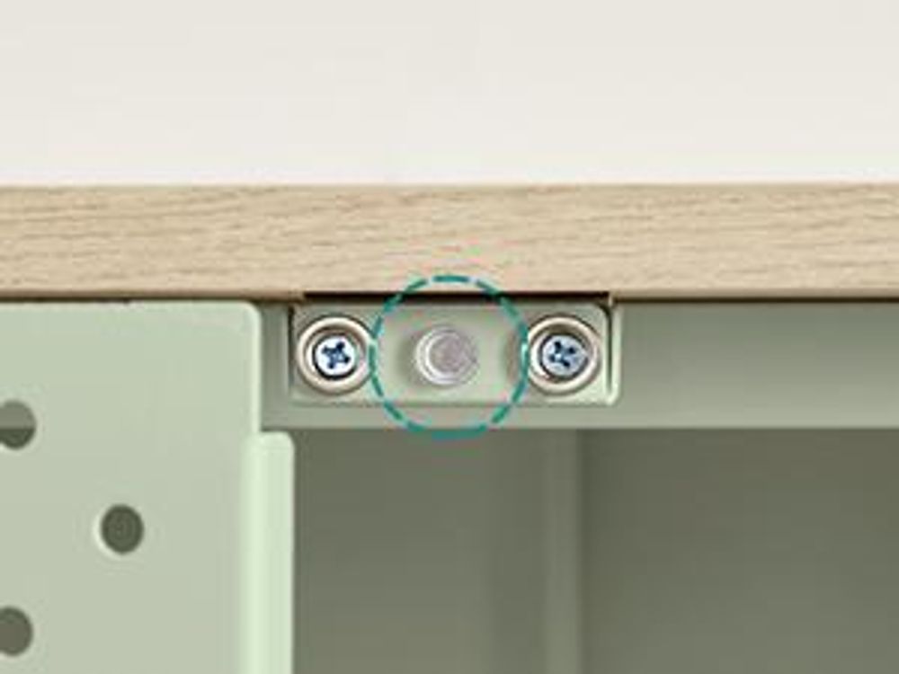 SONGMICS Sideboard Küchenschrank, verstellbarer Einlegeboden, 80x40x76 cm, Lorbeergrün-Natureichenfarben