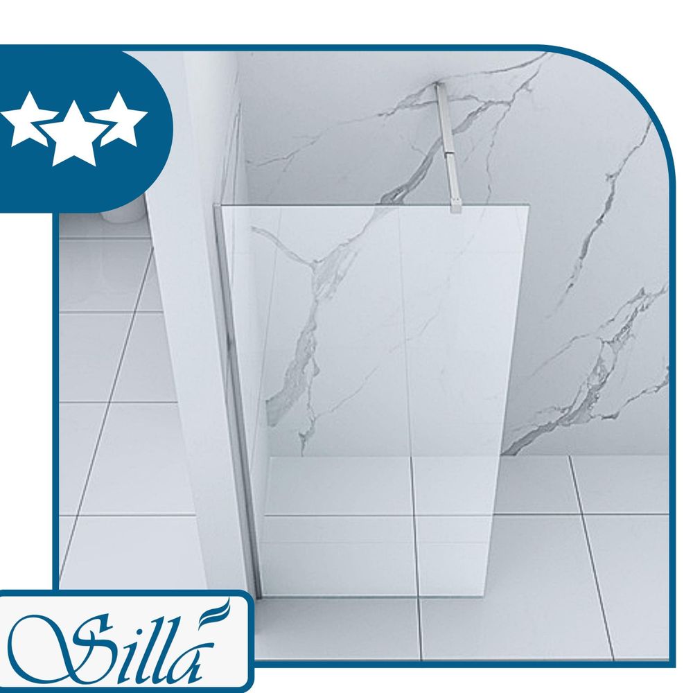 Duschwand, Walk in Dusche, Duschabtrennungen, Dusche, Chrom, Silla