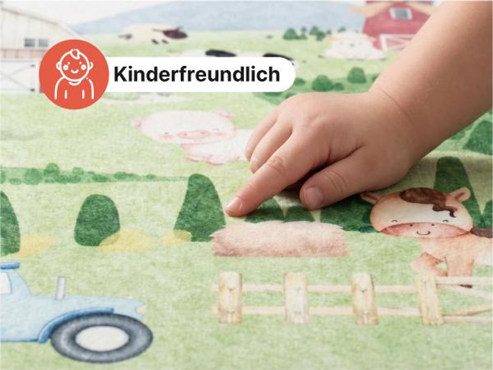 TAPISO KIDS Kinderteppich Rutschhemmend 140 x 200 cm