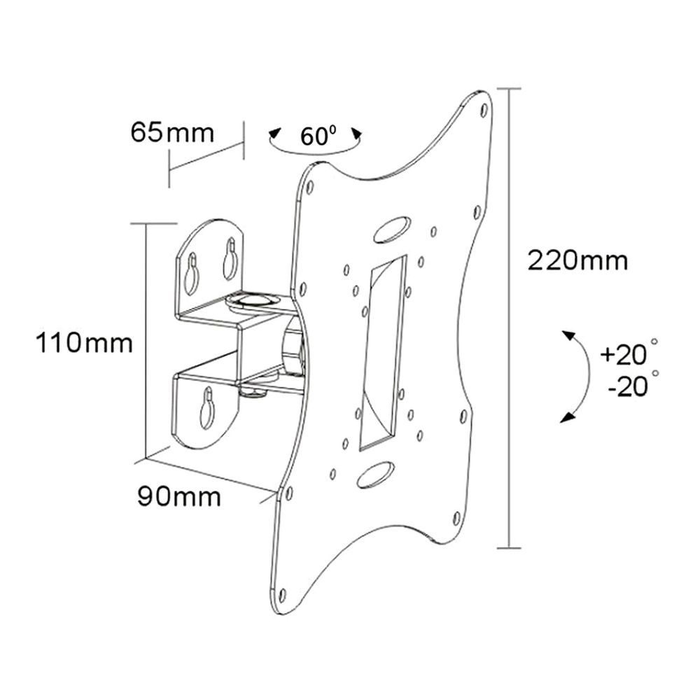 LCD LED Plasma TV Halter Halterung Wandhalterung Wandhalter VESA 75 100 200  MC-501A B