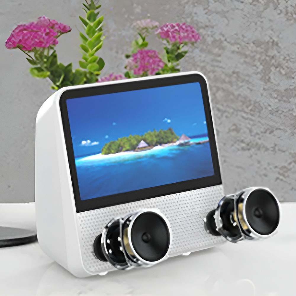 ZELURXX Tragbarer DVD-Player, tragbarer Videoplayer, unterstützt CD/VCD, Bluetooth 5.1, für den Heimgebrauch, Kinderlernen, mit Fernbedienung, Weiß
