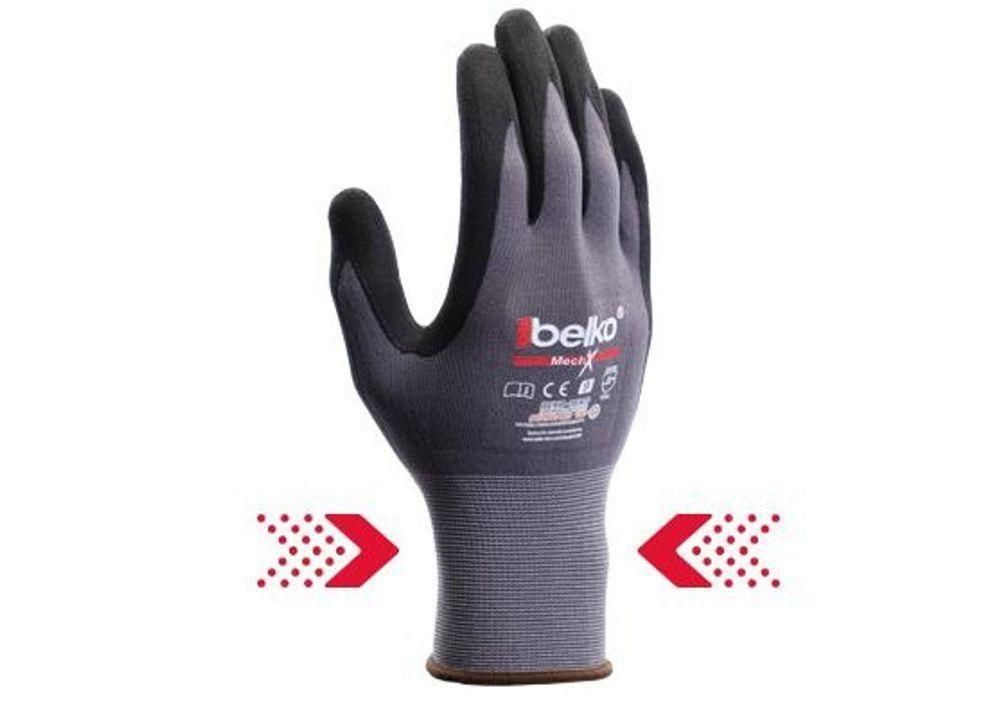 Belko® MechX Arbeitshandschuhe Montagehandschuhe Mechanikerhandschuhe Nylon Gr. 10 (XL) - 6 Paar