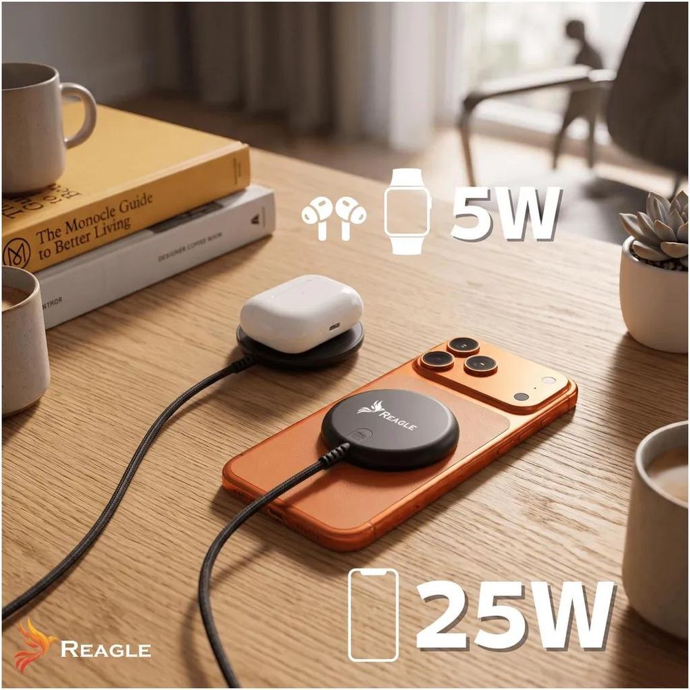 Reagle RCHARQ3B – magnetische Snap-to-Charge-Ausrichtung mit bis zu 25 W