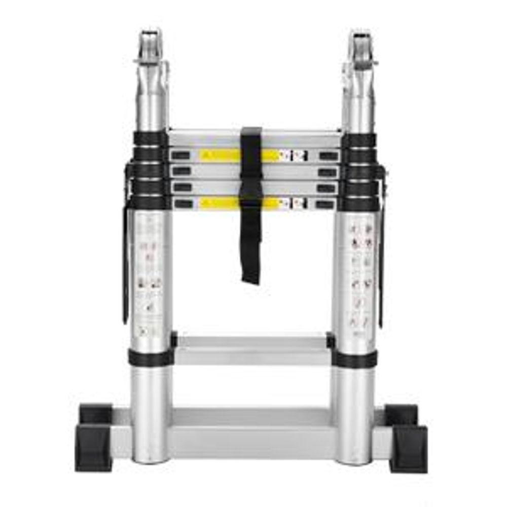 STANEW échelle télescopique 3,8 m (1,9 + 1,9), échelle pliante, 2 en 1, échelle télescopique en aluminium, charge 150 kg, charge 150 kg