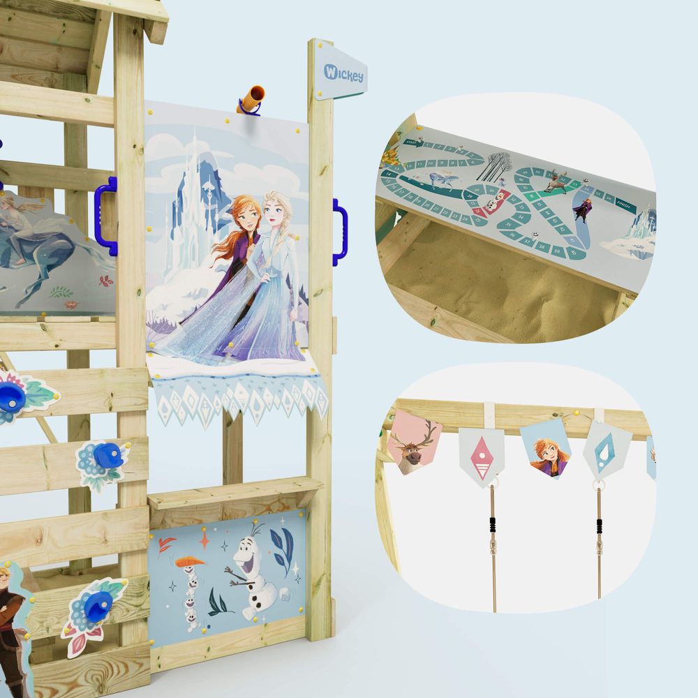 Klettergerüst Wickey Disney’s Adventure mit Rutsche und Schaukel in Himmelblau