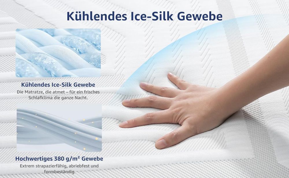 Topper 90x200x7.5cm Matratzentopper Gel-Memory-Schaum 7-Zonen-Kaltschaum H3&H4 Matratzenauflage Für Boxspringbett,Schlafsofa atmungsaktiv Anti-Rutsch