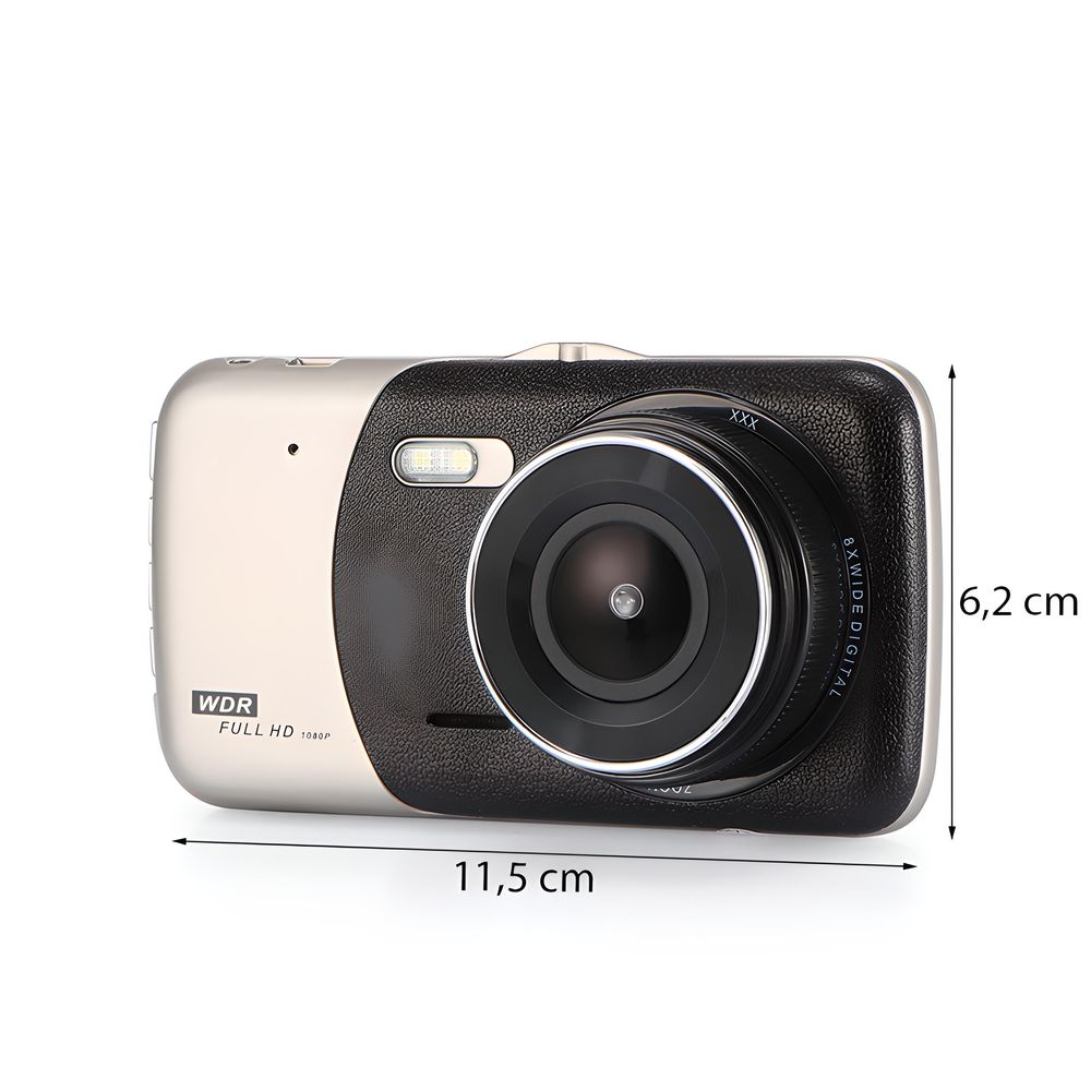 Dashcam Auto mit Rückfahrkamera KFZ Kamera Dash Cam Autokamera Video Recorder DVR 4 Zoll LCD Display Mini Fahrrekorder Loop Full HD 1080p 170° G-Sensor Car Retoo