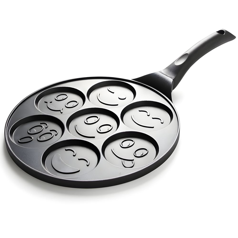 Smiley Emoji Pfannkuchen Pfanne Ø26cm Alu Guss Pancake Pfanne Bratpfanne Crepepfanne Antihaft Pfannkuchenpfanne Spiegeleipfanne Retoo