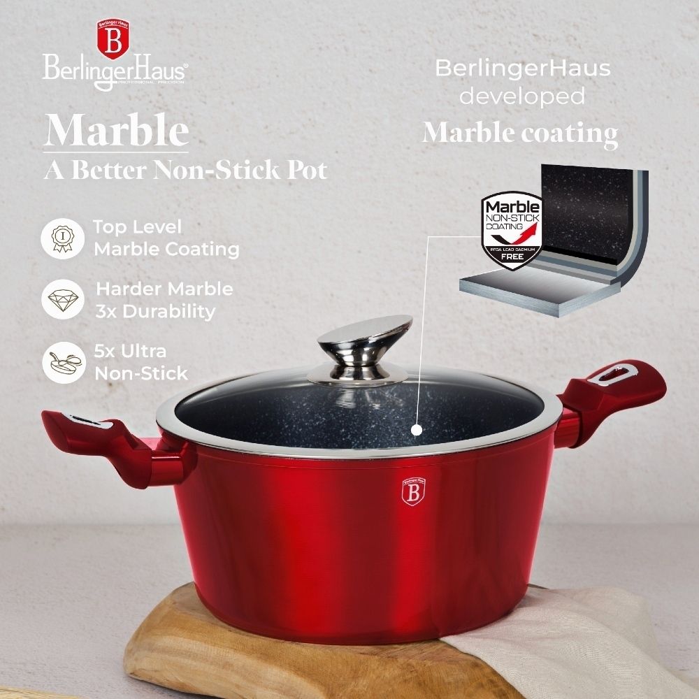 Berlinger Haus Granittopf BH-1257 24 cm Burgundy