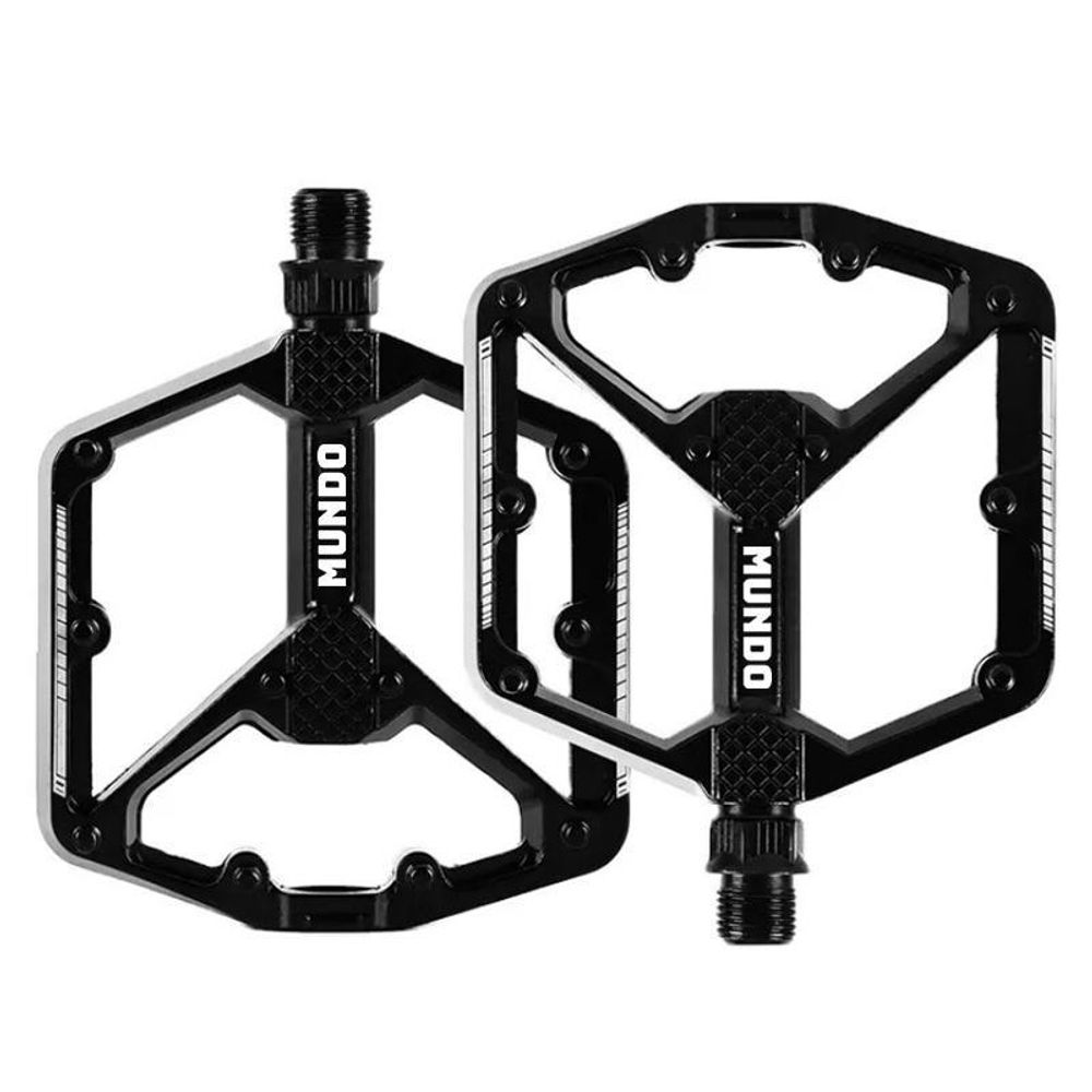 MUNDO® Fahrradpedale 9/16" – Aluminium Pedale mit rutschfesten Pins, leicht und langlebig für MTB, Trekking- und Citybikes