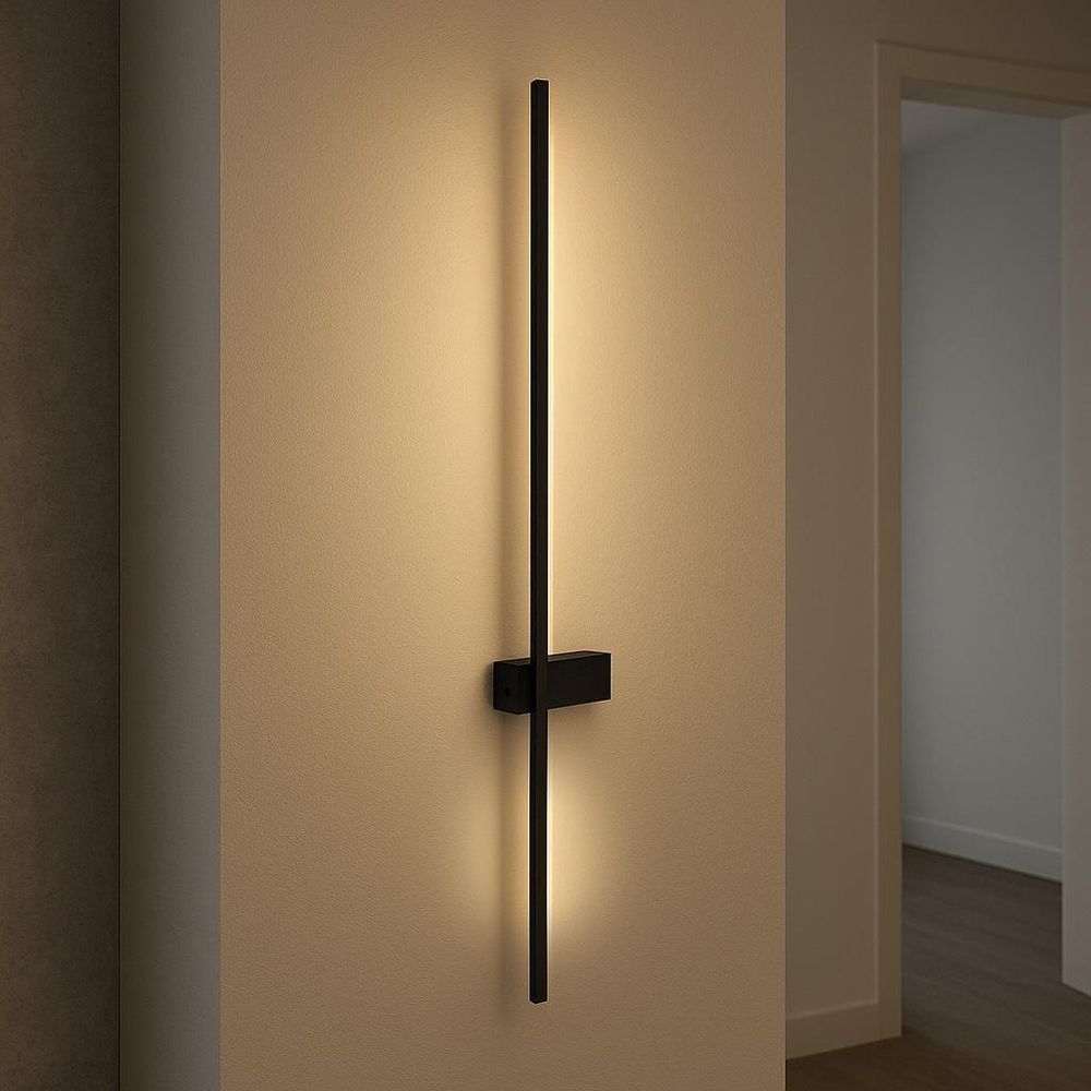 MasterLED LED Wandleuchte LIRA 120cm 18W 4000K Neutralweiß schwarz für Innenräume
