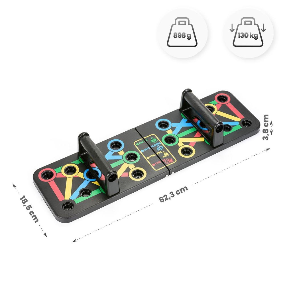 Multifunktionelles Push-Up-Board für gezieltes Oberkörpertraining.