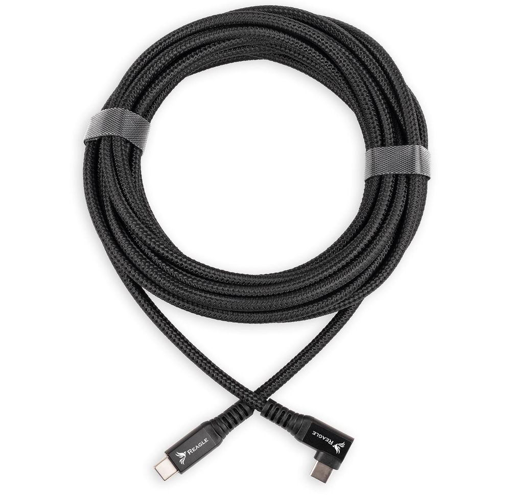 VR Link Kabel 5m Meta Quest 2 Oculus Quest SteamVR PC Brille USB C zu USB C Ladekabel 10Gbps abgewinkelt SuperSpeed USB 3.2 Nylon Reagle