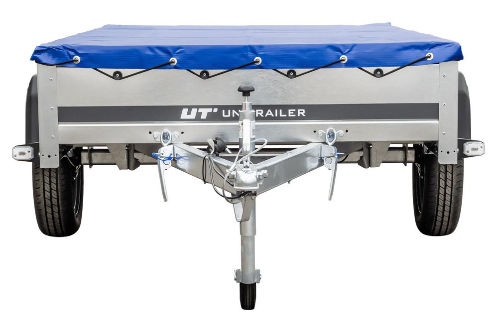 Stahl Anhänger mit Plane 750 kg GARDEN TRAILER 230 KIPP [mit Flachplane und Stützrad]