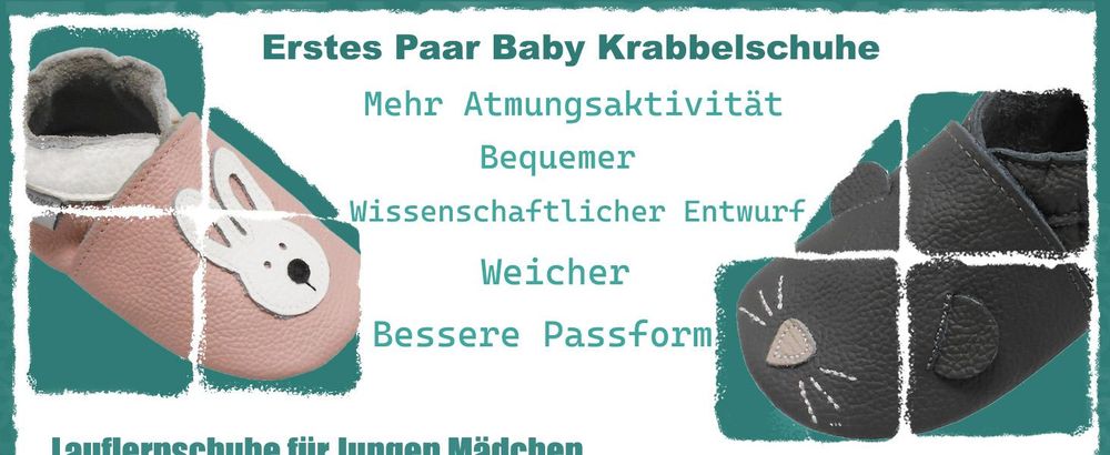 Bemesu Krabbelschuhe Baby Lauflernschuhe Wildledersohlen Dunkelblau 20/21EU