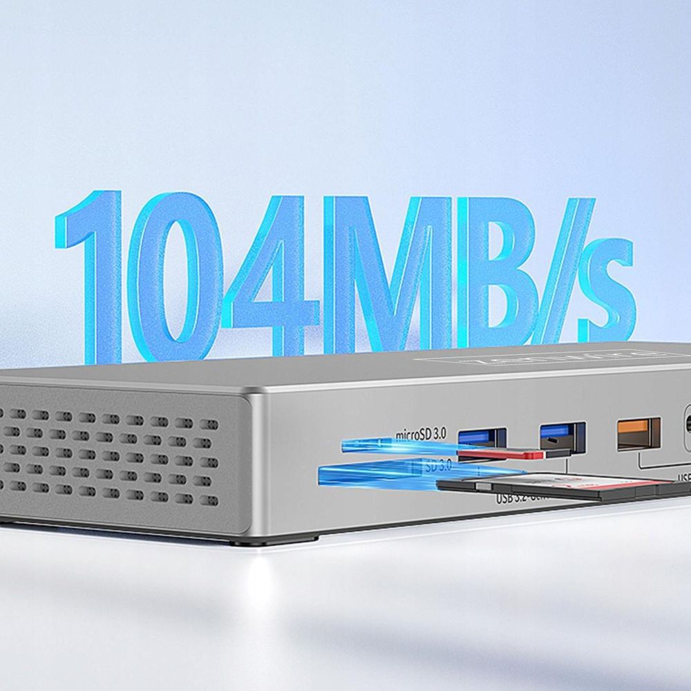 Docking station - hub USB-C - 16W1 - 2X HDMI 4k 60hz Display Port 1.4 Presa USB SD