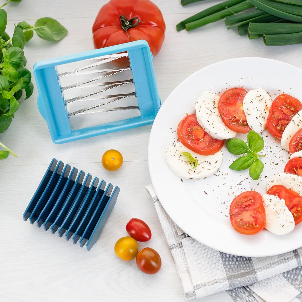 Nicer Dicer Chef Professional Set 18-tlg. - Lebensmittelschneider, Gemüsehobel, Deckel, 5.2L Fassungsvermögen, Spiraleinsätze, Glasschüssel