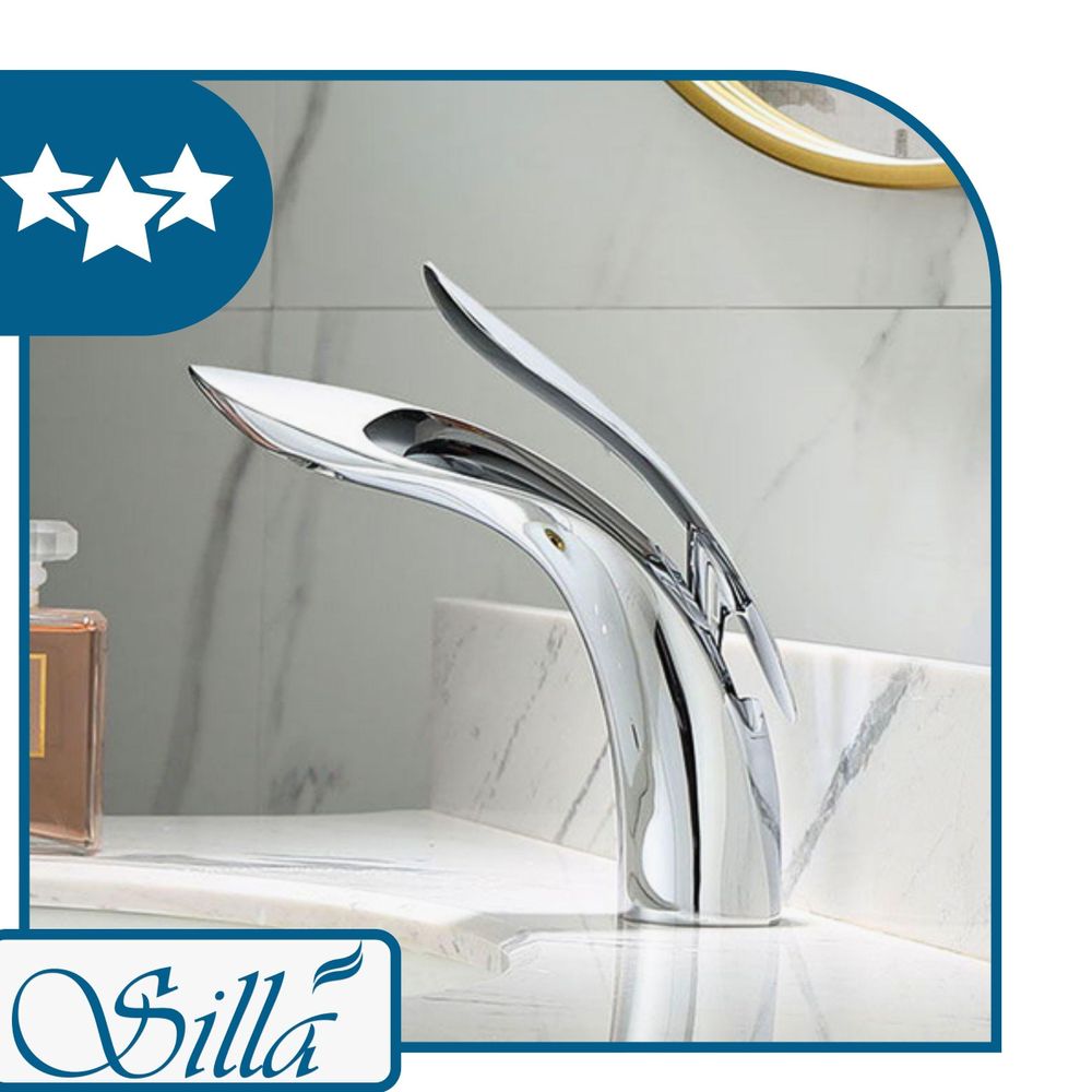Silla, Chrom, Wasserhahn Bad, Wasserhahn, Badarmatur, Waschtischarmatur