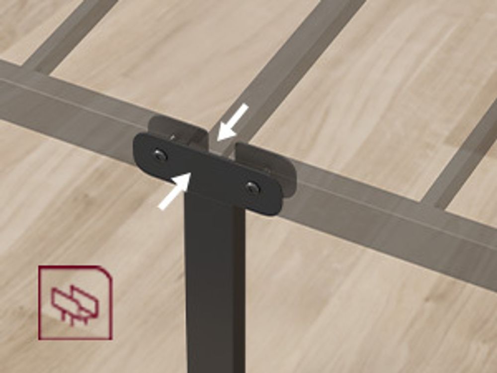 VASAGLE Bettgestell 140 x 200 cm, mit Kopfteil, Metallbett, Bettrahmen