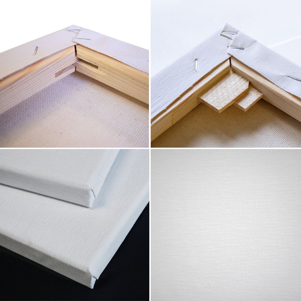 Leinwand auf Keilrahmen 100% Baumwolle grundiert 280 g/m² Weiß 40X120 cm