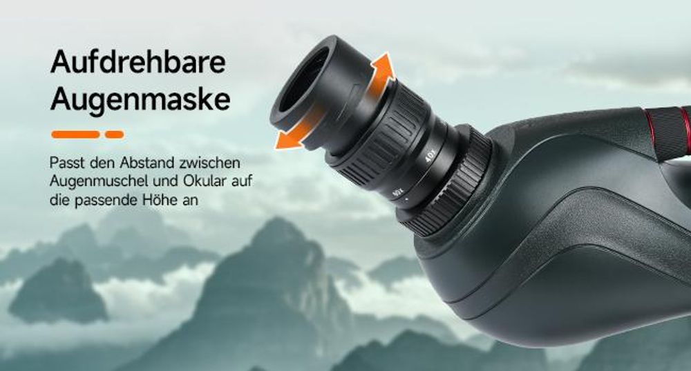 Svbony SV406 20-60x80mm Spektiv, FMC BAK4 Porro Prism mit Dual Focus, 1,25 Zoll Okular, IPX7, mit Stativ und Tragetasche für Vogelbeobachtung Schießen