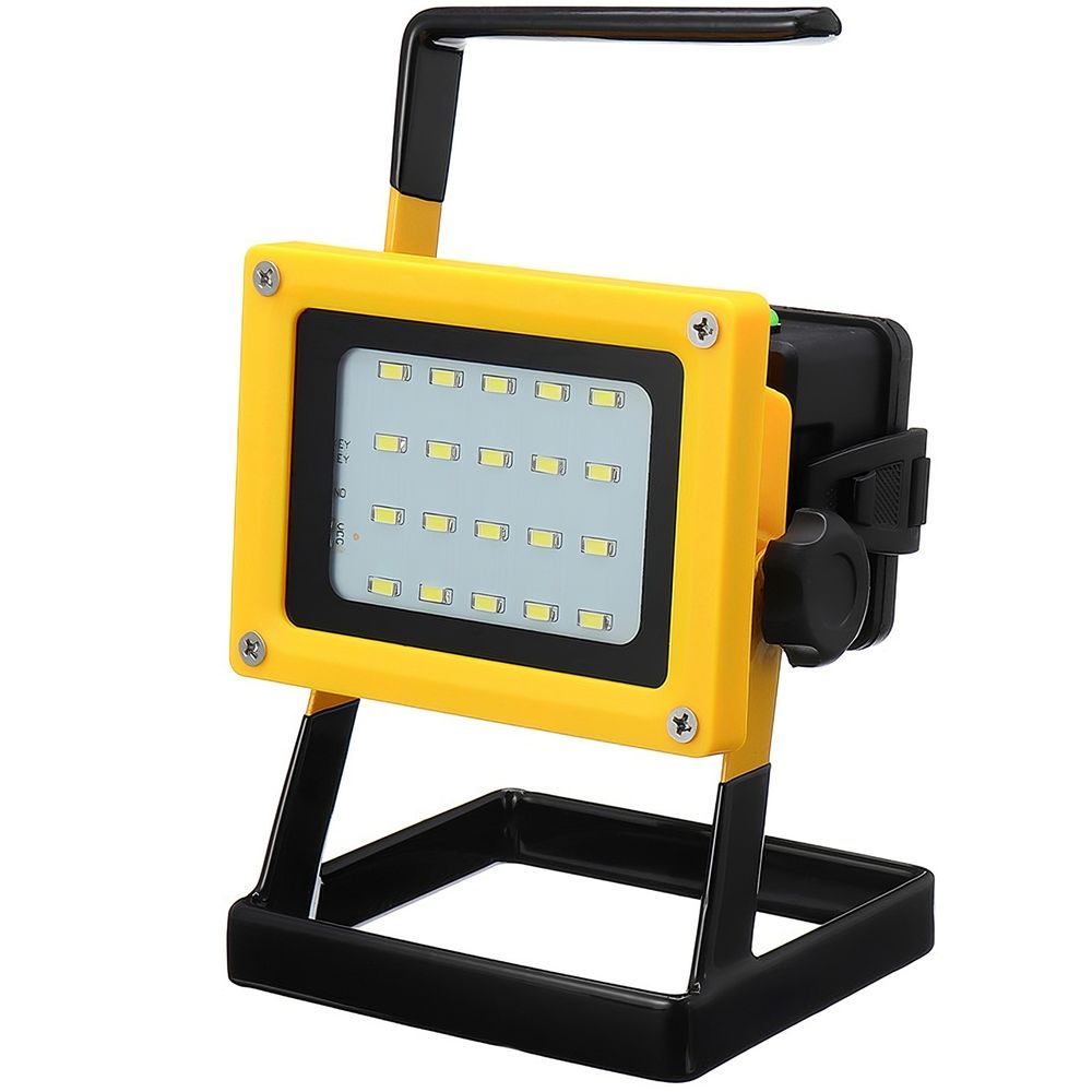 LED Baustrahler 30W mit Akku Arbeitsleuchte Arbeitsstrahler Baustellen Strahler IP65 Wasserdicht Arbeitslicht für Camping Werkstatt Garage Retoo