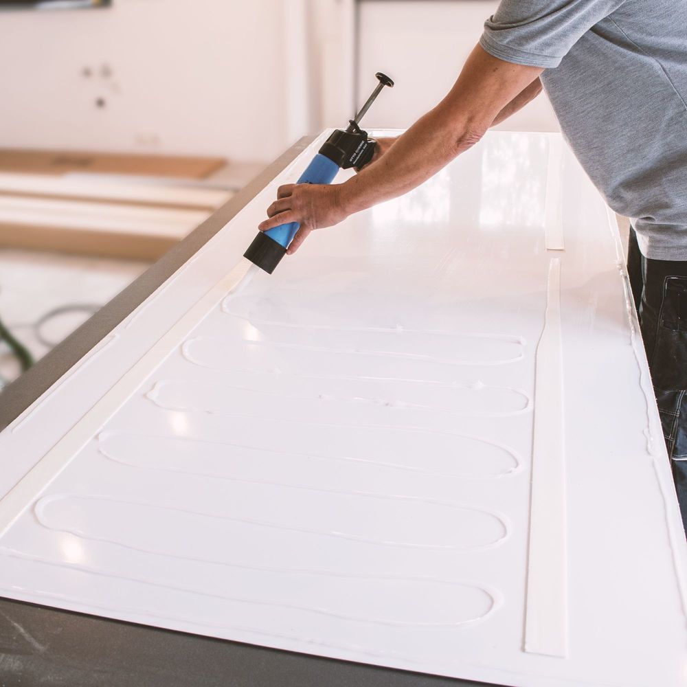 Schulte Duschrückwand über Eck, 2 x 90x210 cm, Wandverkleidung, Aluminiumverbundplatte als fugenloser Fliesenersatz, Motiv: Nordsee Düne