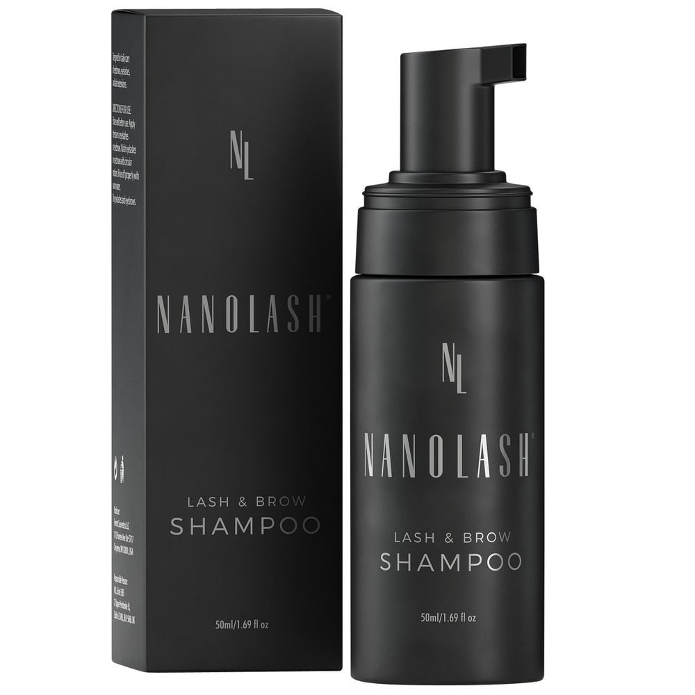 Shampoo voor wimpers en wenkbrauwen Nanolash 50 ml - shampoo voor wimperextensions, schuimshampoo voor wimperverlenging