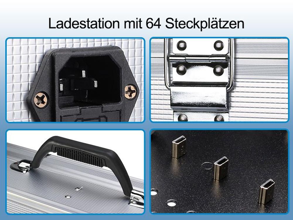Retekess T130-T131 Drahtloses Leitsystem, Reiseleitersystem mit TT006 64 Ladekoffer für Dolmetschen, Schulung, Gericht Regierung 4 Sender 60 Empfänger