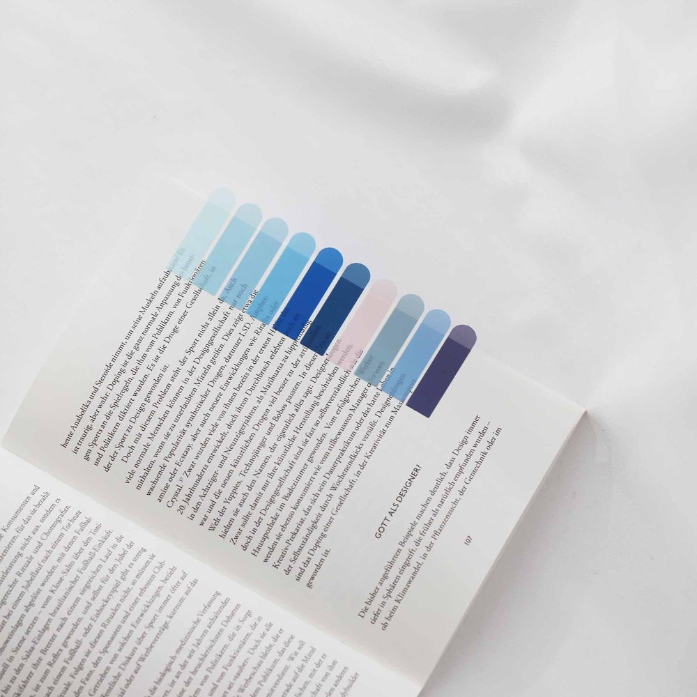 Celestial Blue-Semicircle Design | Sticky Notes | Index Sticky Notes with Ruler | Page marker | Haftnotizen