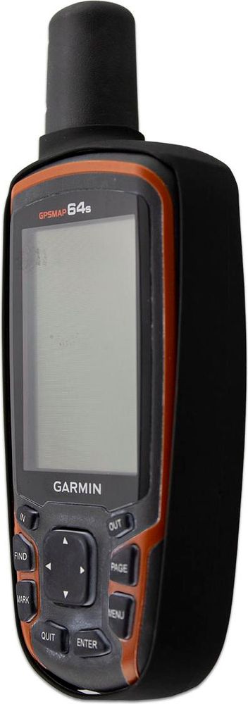 caseroxx Schutz-Hülle TPU-Hülle kompatibel mit Garmin GPSMAP 62 / 64 / etc., Gummi Handy Tasche schwarz  – Frontalansicht