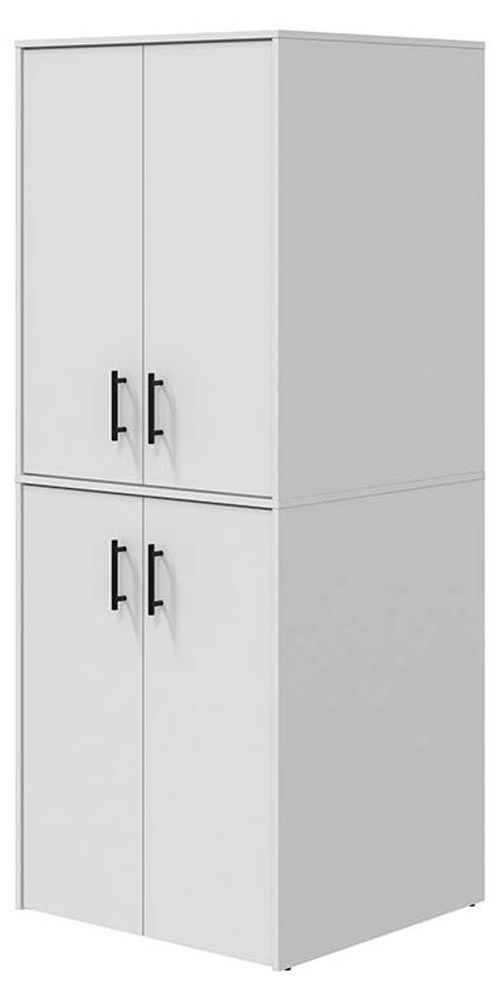 LAUNDRY Waschmaschinenumbauschrank – Mehrzweckschrank-Set mit Platz für 2 Geräte und geschlossenem S