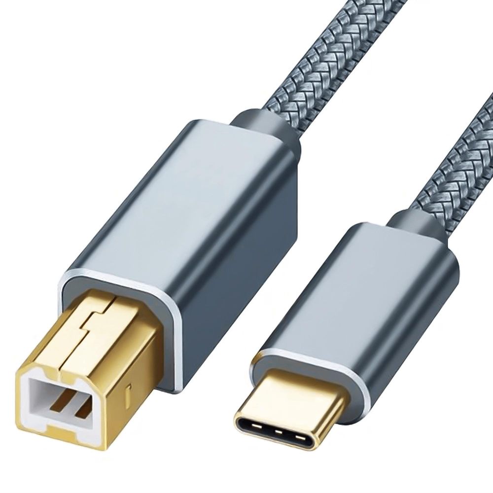 Reagle USB-C auf USB-B Kabel 3 m – Druckerkabel kompatibel mit HP Canon Epson Xerox