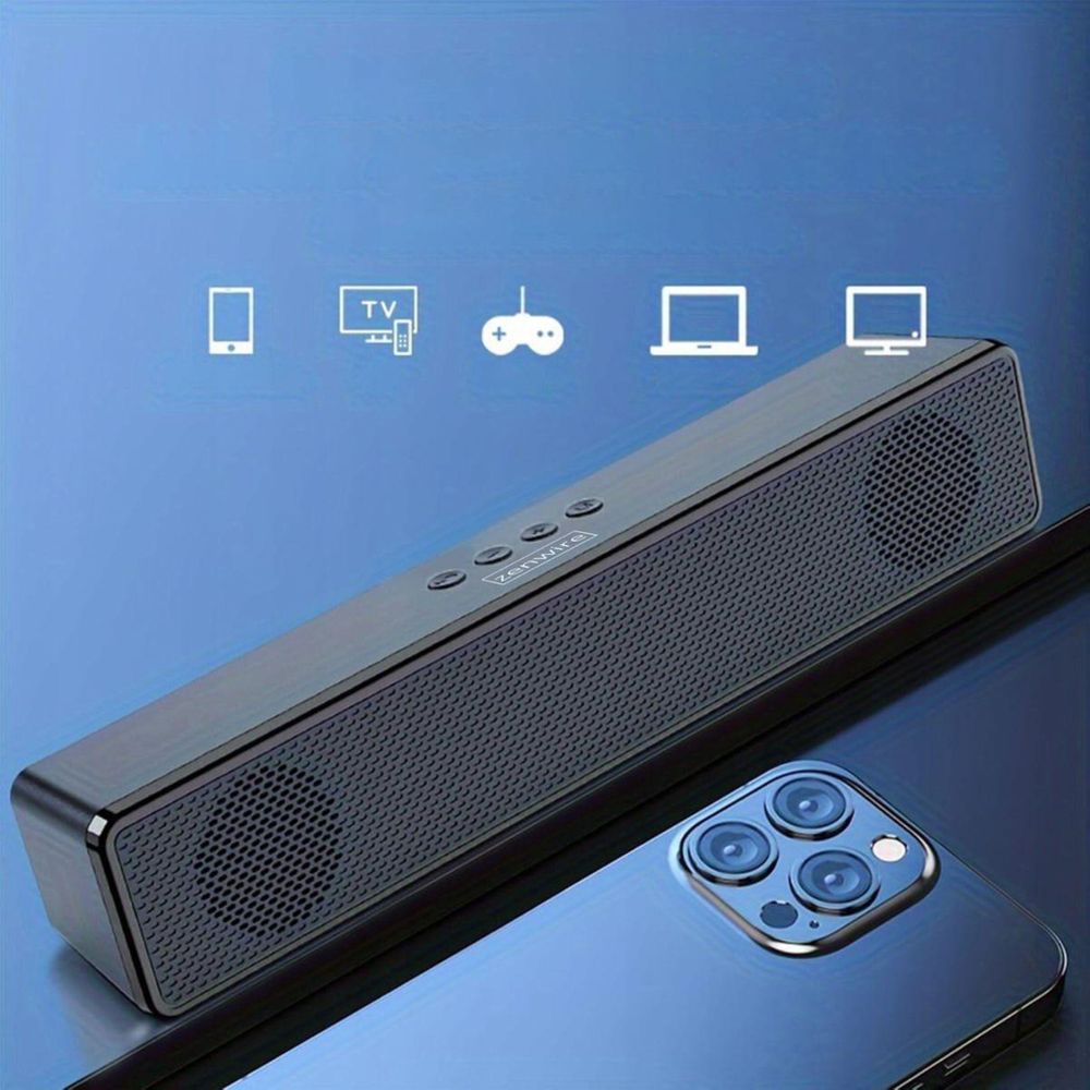 Mini soundbar - prenosný reproduktor - 18 W - Bluetooth - bezdrôtové rádio - FM - SD USB AUX