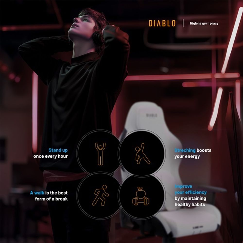 Diablo X.One Prime Gaming Stuhl Bürostuhl Schreibtischstuhl mit Kühlfunktion, Größe Normal, Farbe Weiß