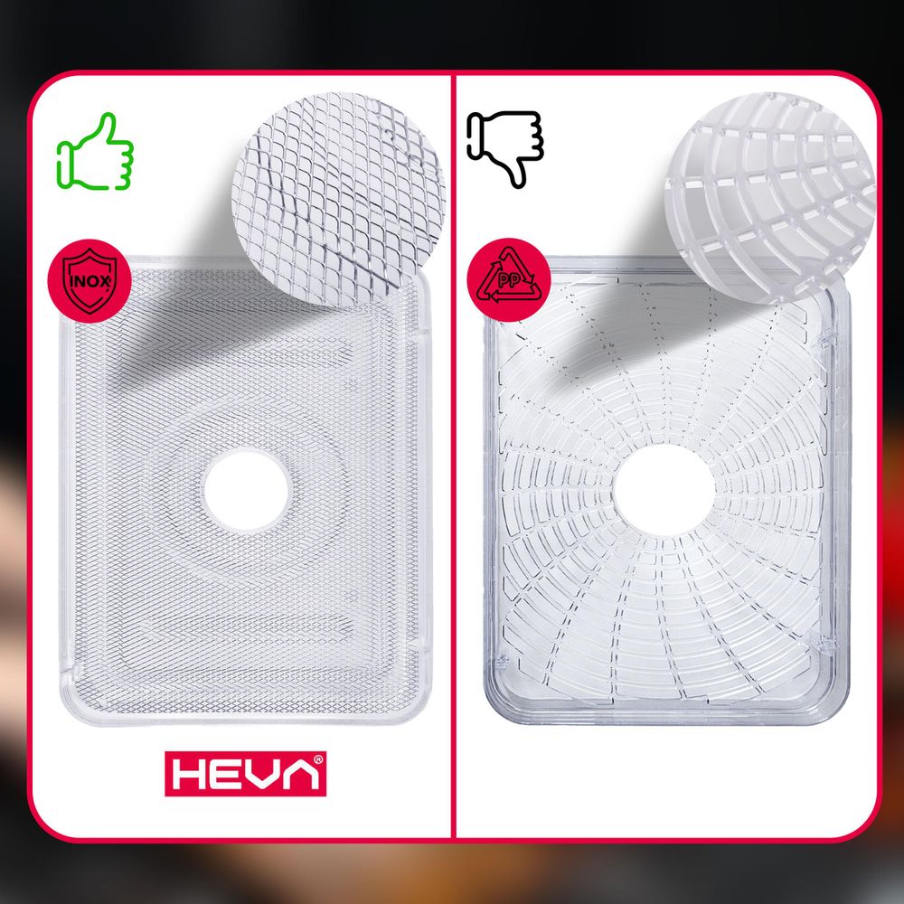 HEVA NIVA Suszarka do grzybów żywności 450 W 6 sit stal nierdzewna Timer LED