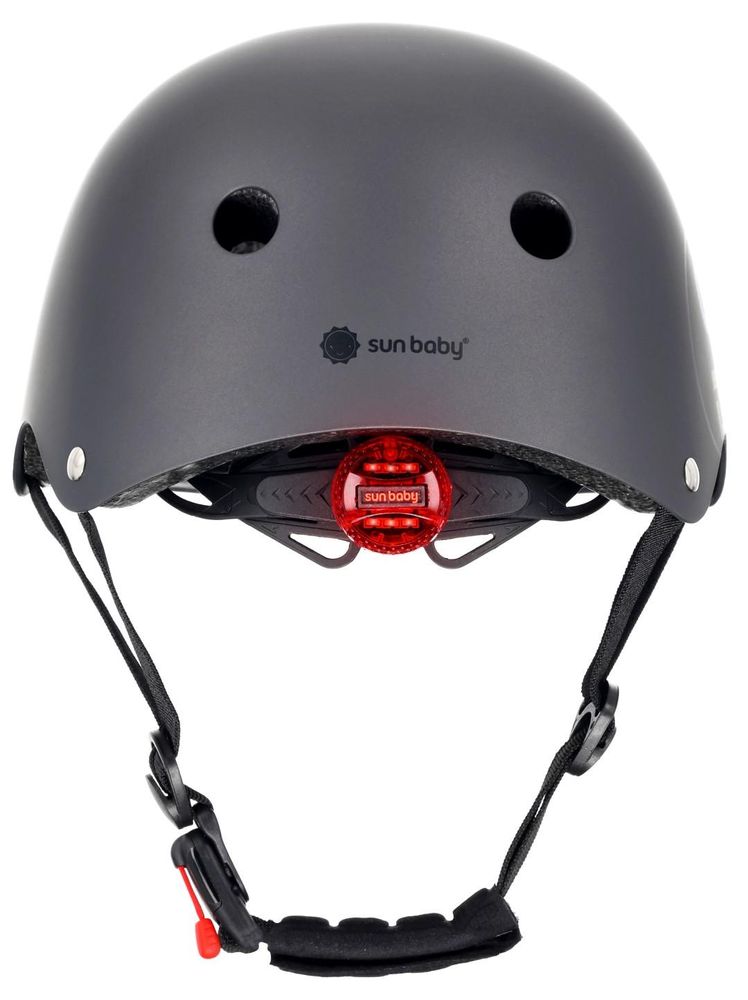Vue arrière du casque SUN BABY avec molette de réglage et LED rouge