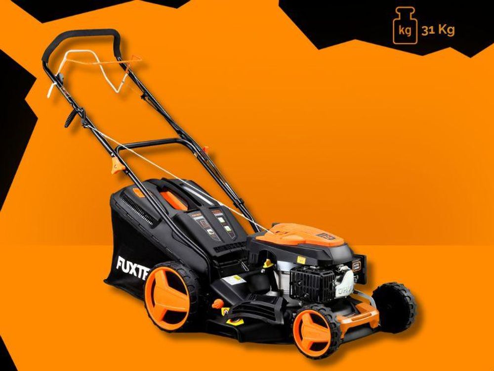 FUXTEC FX-RM4646SL, Schieberasenmäher, 1000 m², 45,7 cm, 2,5 cm, 7,5 cm, Rotorblätter