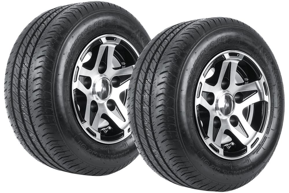 UNITRAILER 2er Set Anhänger Kompletträder 195/55 R10C für schwere Tieflader