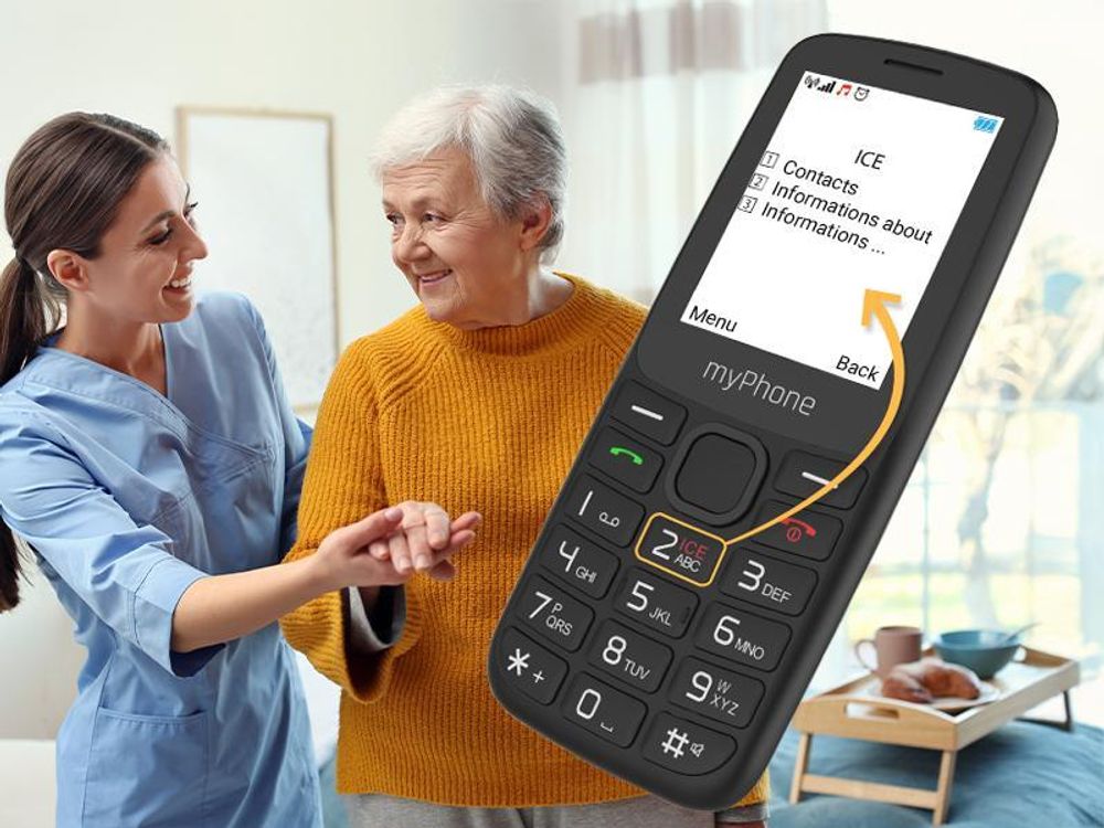 MYPHONE 6410 LTE 4G – ein Mobiltelefon für Senioren Dual-SIM 2,4" TFT 240x320/128MB/64MB RAM/SD-Karte/4G LTE