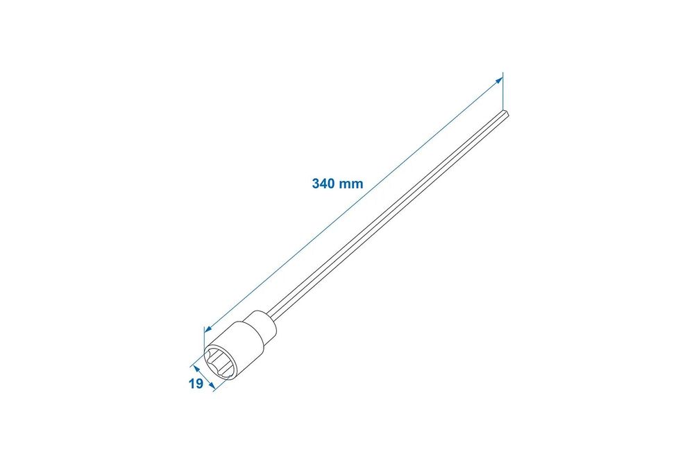 Eckstützen-Verlängerungssockel 340 mm / 19 mm