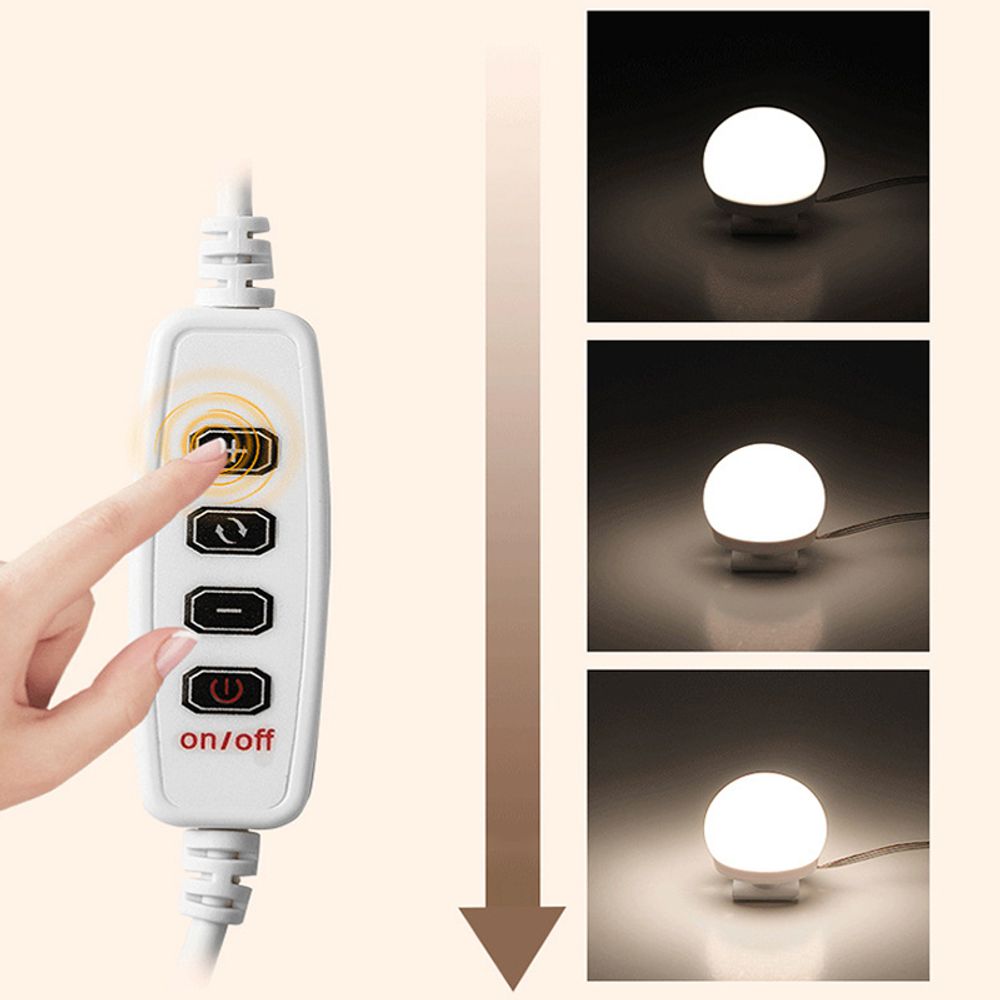 10Pcs Hollywood LED Beleuchtet für Schminkspiegel Schrankleuchte Spiegel Beleuchtung Spiegelleuchte Klemmleuchte Spiegellampe Lampe Schminklicht Retoo