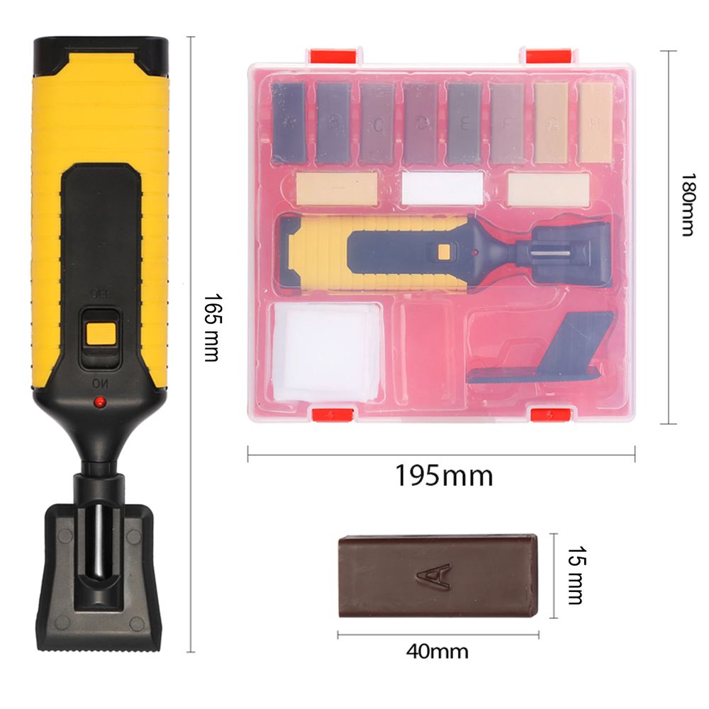 Holz Reparatur Set Laminat Parkett Reparaturset 19-teilig 11 Wachs Holzmöbeln Möbel Auffüllen Schrammen Kratzern Flecken Hartwachsstangen Retoo