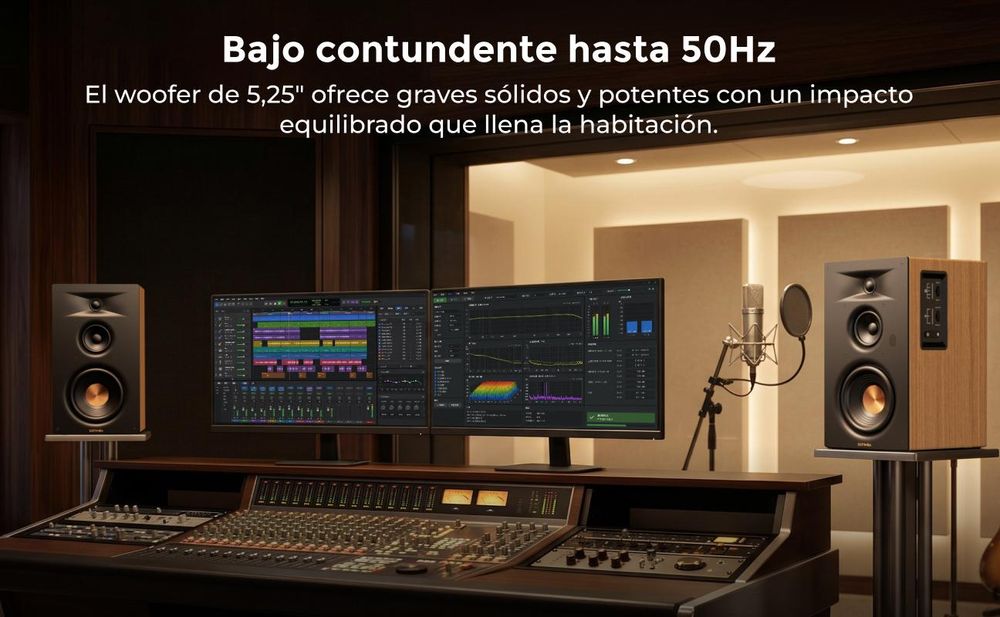 Ultimea Signature BS-30, altavoz activo de 3 vías, altavoz de estantería, tipo "bookshelf", con conexión HDMI