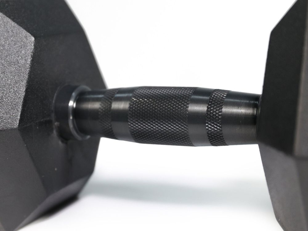 ZIPRO HEX Hantel 2,5 kg Gummiert – Kurzhantel Hexagonal für Aerobic, Fitness & Reha – Rutschfester Chrom-Griff & Bodenschutz – Profi Hantel Schwarz