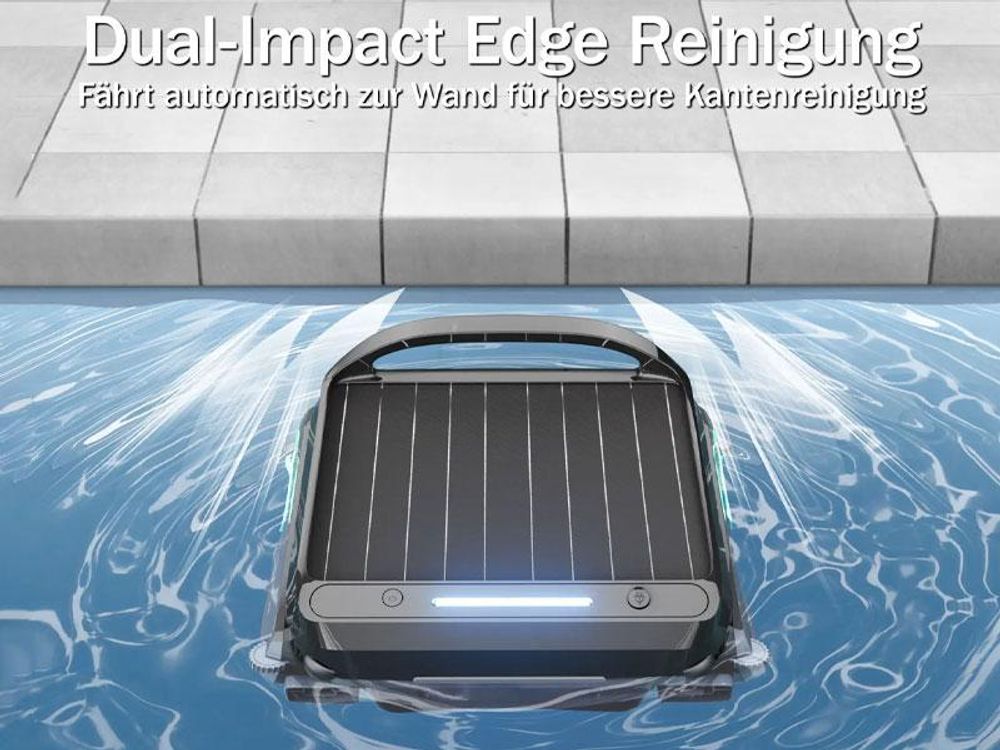WYBOT F1 Pool Skimmer Solarbetriebener Roboterreiniger Schwarz, Grün