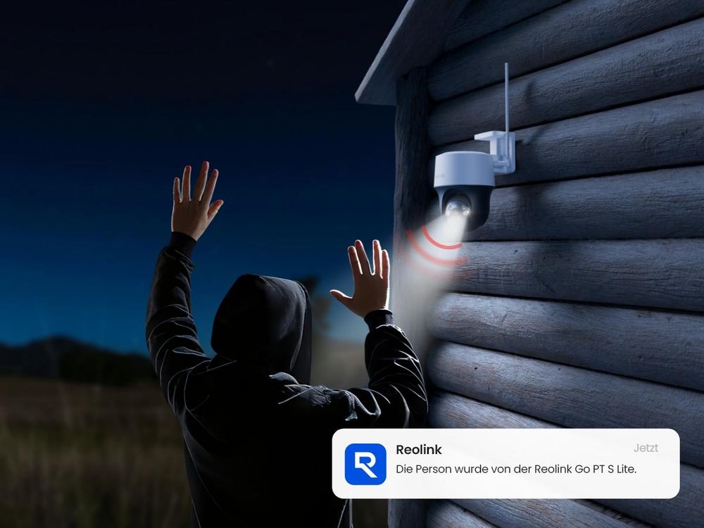 Reolink Go PT S Lite, 2K 4MP 4G LTE Akku Überwachungskamera , Schwenken & Neigen, Auto-Tracking, Farbnachtsicht, Kein-WiFi, AI Detection
