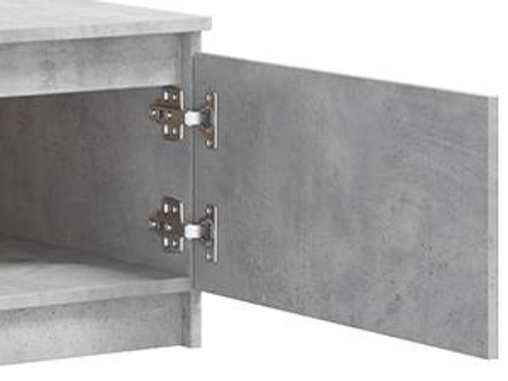 Mobile TV con luci LED grigio cemento 140x40x35,5 cm